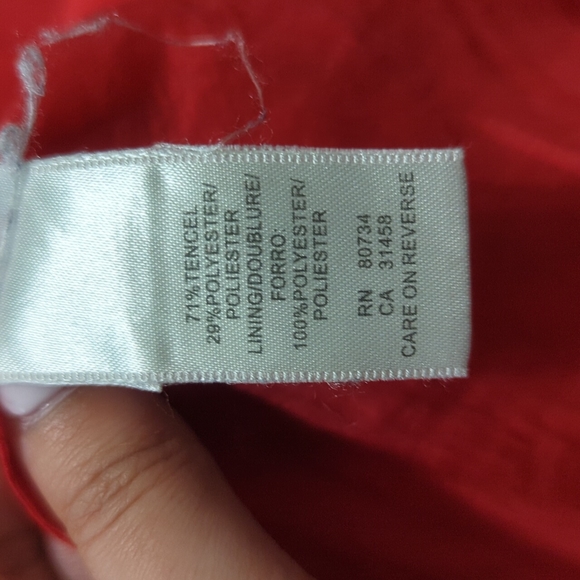 BCBG Red Ruffled Sleeve Top - Picture 4 of 5